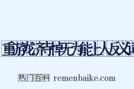 重游龙济寺悼无为能上人反义词是什么意思的图片